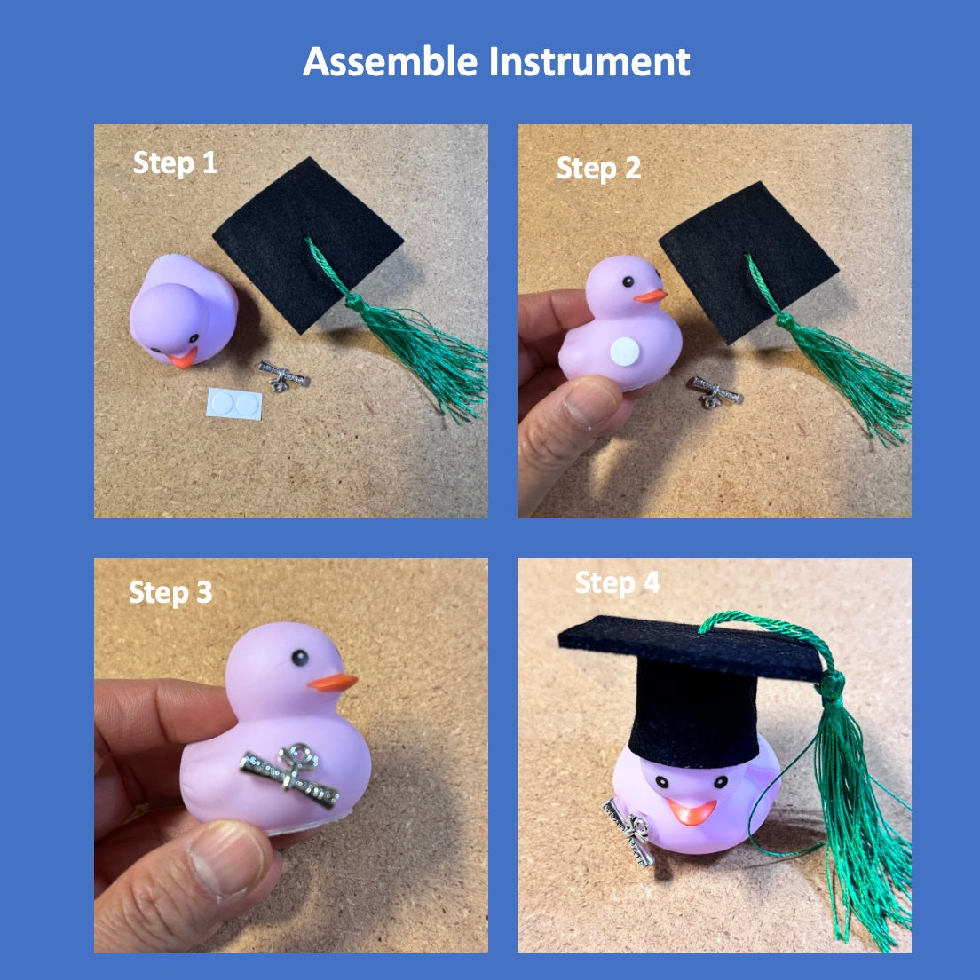 Car Ornament, Car Dashboard Decor, DIY FUN, 12 Sets Of 2025 Graduation Duck Gift (Random Color Of Tassel), Graduation Hat, Graduation Certification Pendant, Best Graduation Party Gift, Party Favor, Car Decors